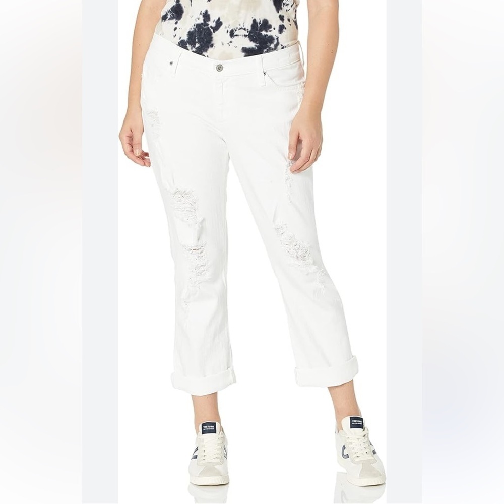 White James Jeans Women's Plus-Size Neo Beau Z Classic Boyfriend Jean 20W